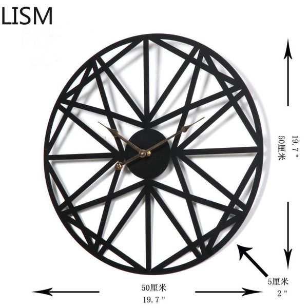 

large dining living room wall clock modern design luxury metal watch clocks 3d silent reloj mural pared rustic home decor