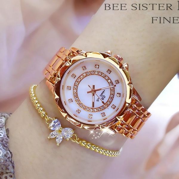 

wristwatches fashion laides quartz watch dresses luxury waterproof diamond rhinestone relogio feminino elegant wrist watches for women, Slivery;brown