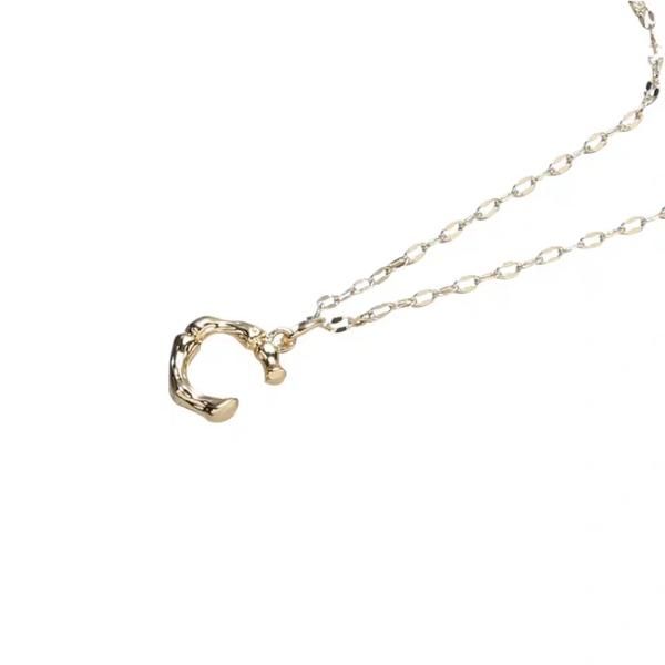 

pendant necklaces original c shape necklace for women brand design rose gold fashion jewelry couple gift, Silver