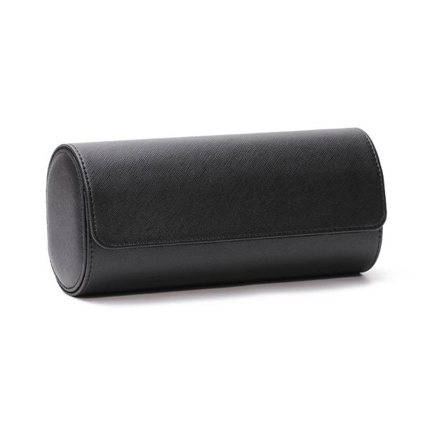 

jewelry pouches, bags 3 slots watch roll travel case portable leather storage box slid in out drop, Pink;blue