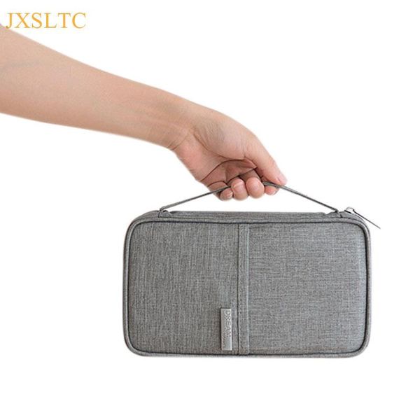 

card holders fashion wallet travel passport pack ticket waterproof oxford organize multi pockets, Brown;gray