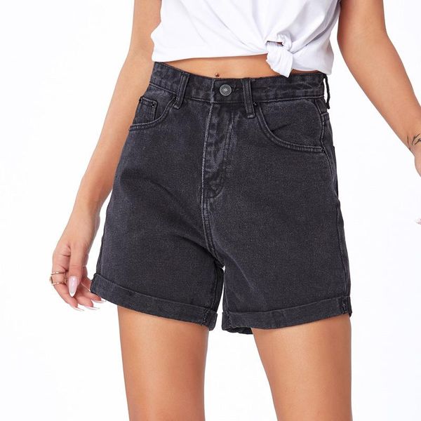 

women's shorts summer women fashion denim versatile jeans casual short black, White;black