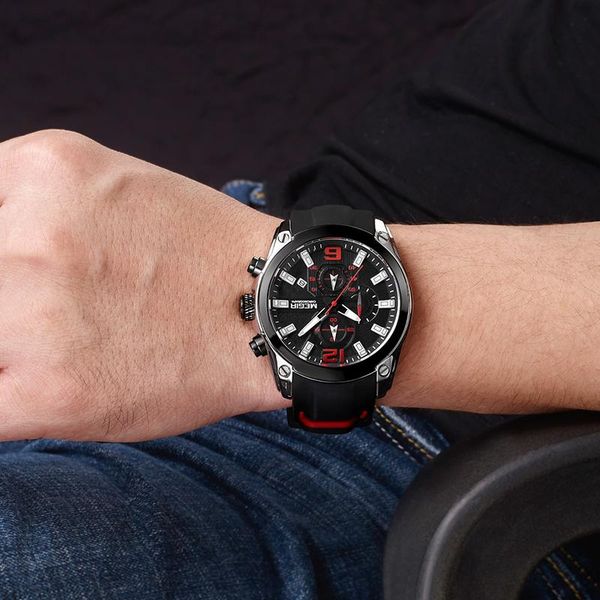 

wristwatches 2021 megir watch men water ressistance military sport male clock luminous business sports watches reloj hombre, Slivery;brown