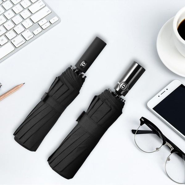 

umbrellas fully automatic fold sunny umbrella originality business affairs gift parasol rain women and men