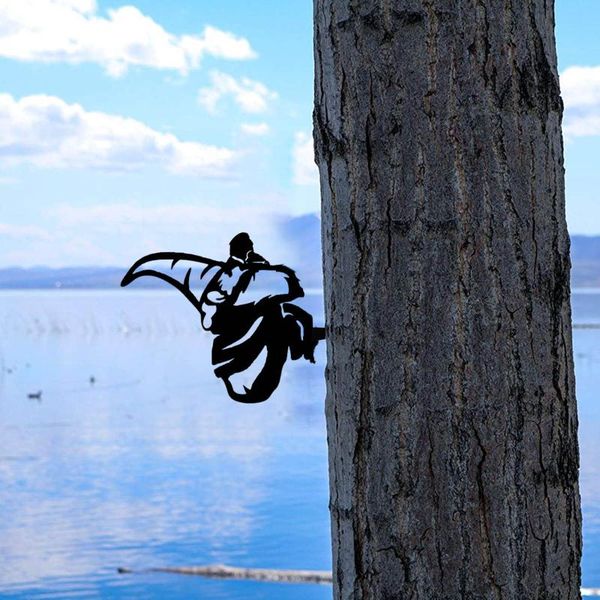 

steel branch gnomes decoration metal tree art garden silver decorations
