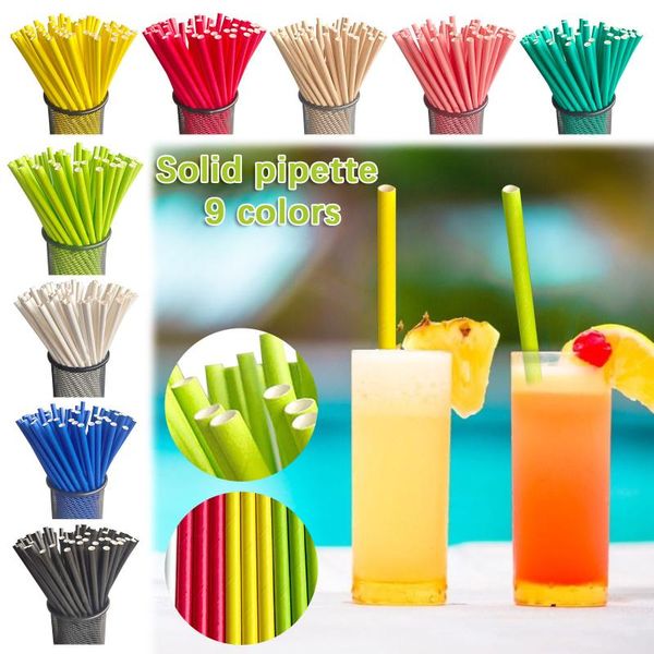 

drinking straws 500 biodegradable paper durable & eco-friendly in 9 color stripes rainbow party decoration supplies