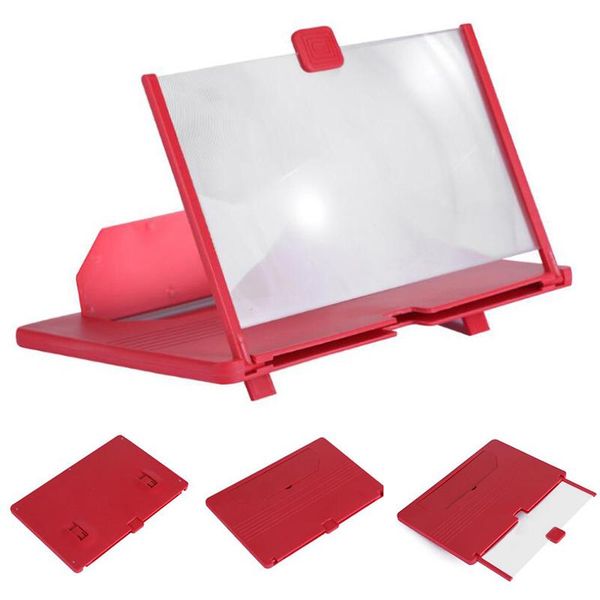 

12'' 3d phone screen magnifier stereoscopic amplifying deskfoldable bracket cell mounts & holders