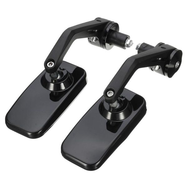 

motorcycle mirrors 1pair 7/8" rectangle aluminum rear view side mirror handle bar end