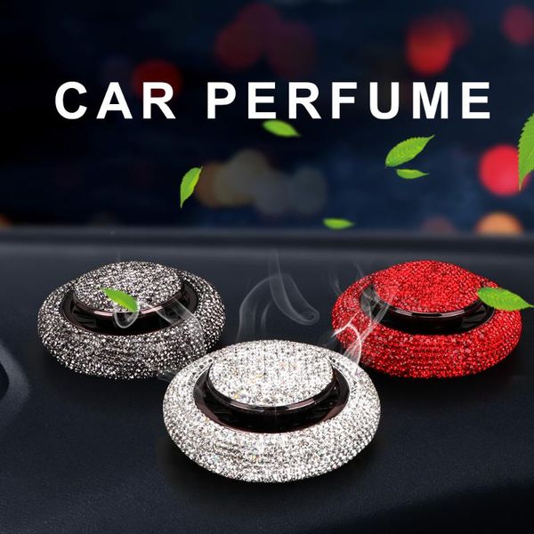 

car decoration ornaments bling air freshener crystal diamond flying saucer self-adhesive styling