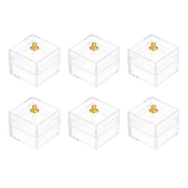 

10pcs creative candy storage case micro landscape mini prop (transparent) frames