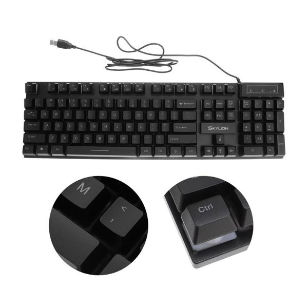 

keyboard mouse combos portable usb wired backlit rgb suspension keycap