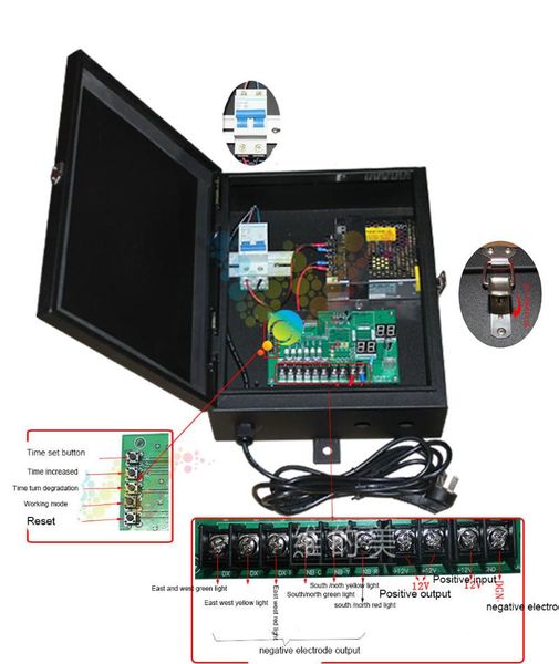 

one intersection intelligent dc 12v traffic light controller
