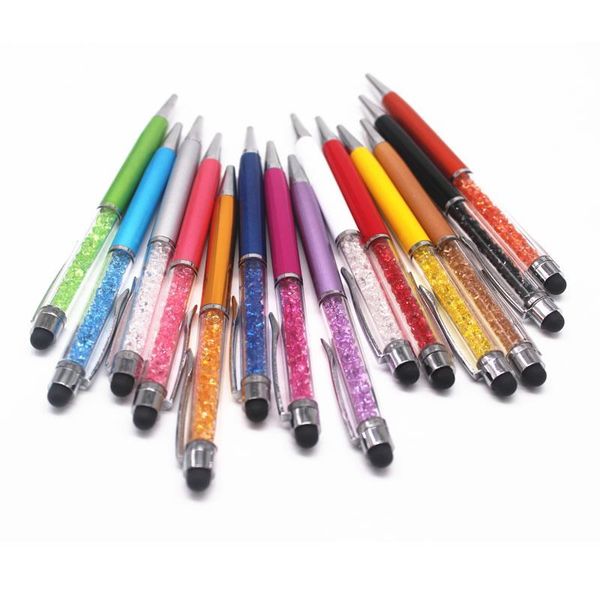 

(1pcs/sell) gel pen creative crystal diamond ballpoint pens stationery ballpen stylus touch oily black refill
