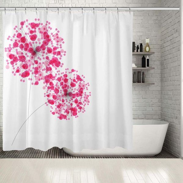 

shower curtains curtain abstract flowers dandelion wildflowers romantic futuristic modern artwork wholesale