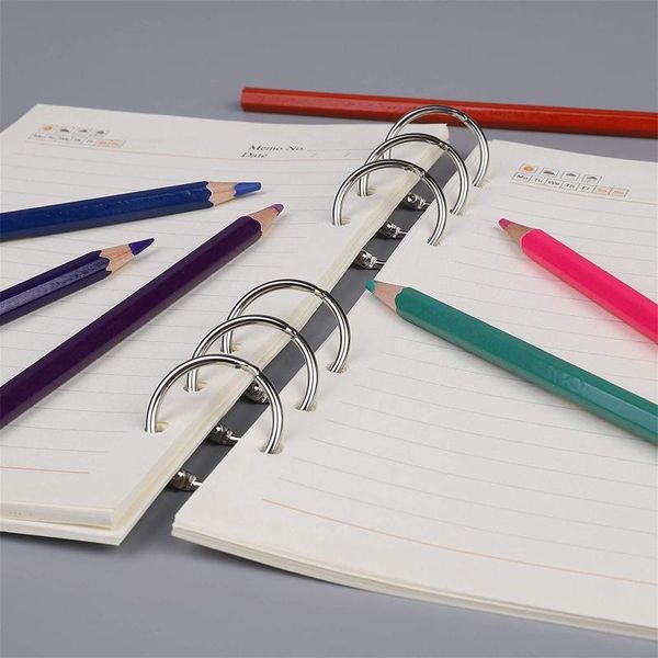 

napkin rings metal book leaf snap 50 pack for cards scrapb binder diy loose-leaf hoops opening office binding supplie