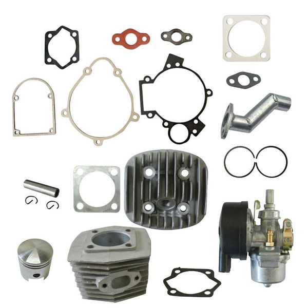 

cylinder head&gasket kit&carburetor fits 66/80cc 2 stroke engine motorized bicycle piston ring pin intake manifold motorcycle fuel system