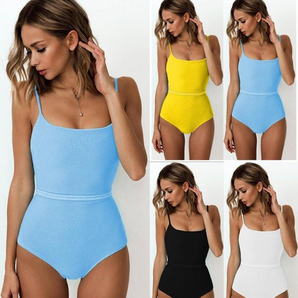 

women's swimwear women summer backless bikini beachwear beach resort pool wear waistband design slim corsets bodysuits, White;black