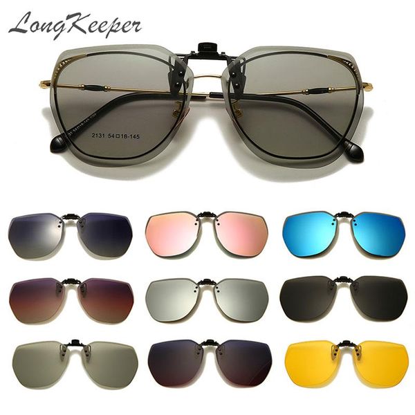 

sunglasses flip up clip on sun glasses for men women pochromic driving fishing polarized night vision goggle, White;black