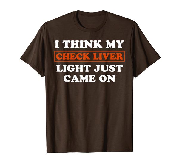 

i think my check liver light just came on. t-shirt, White;black
