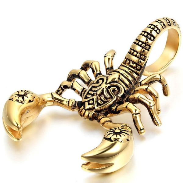 

pendant necklaces scorpion golden rock hip hop necklace father boy friend giftmen vintage punk fashion jewelry, Silver