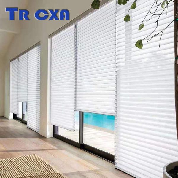 

blinds ready made manual translucent shangri-la shades sheer with track