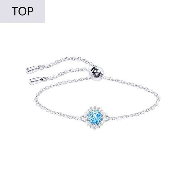 

link, chain swa 1:1 angel wheel blue circle bracelet for women adjustable, Black