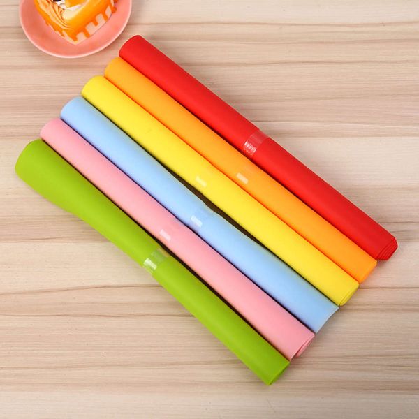 

japanese and korean simple silicone tableware mat large non slip fixed storage heat insulation folding diy