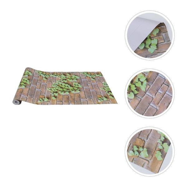 

wallpapers brick grain wall sticker striped creeper plant tile rustic decal