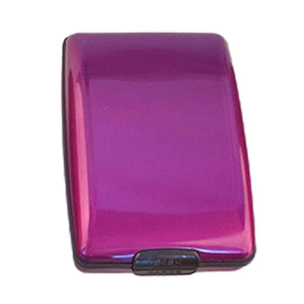

storage bags 1 pc portable aluminum bank card holder blocking hard case wallet solid anti-rfid scanning protect