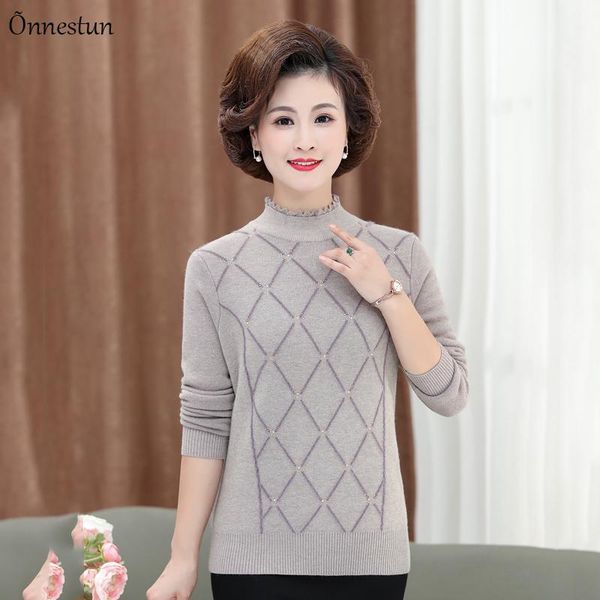 

women's sweaters plus velvet winter women sweater long sleeve pullovers warm turtleneck clothes jumper size argyle, White;black