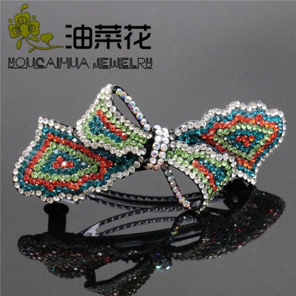 

hair clips & barrettes wedding accessories for bride hairpins crystal rhinestone butterfly petal decorations clip women wholesale, Golden;silver