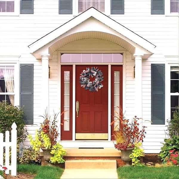 

decorative flowers & wreaths 2021 wreath patriotic independence day decoration for usa toys accessories kids
