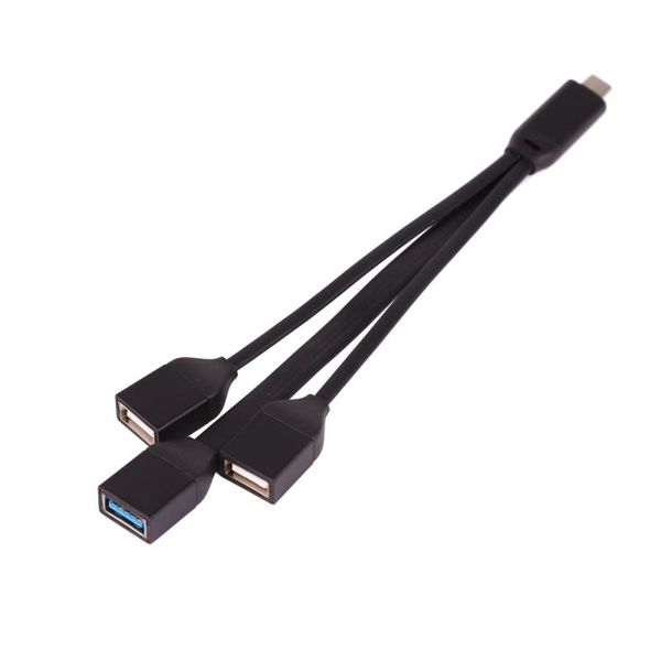 

audio cables & connectors usb 3.1 type c male to 3 3.0 2.0 female connector hub splitter adapter cable