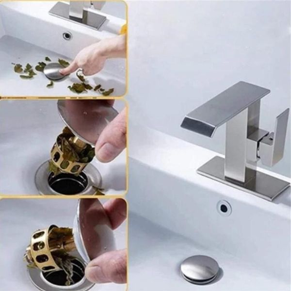 

bath accessory set washbasin -up drain filter copper bouncing core cover floor bathroom trap hair catcher sink faucet accessories