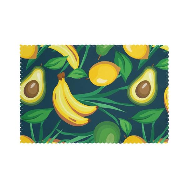 

mats & pads 6 pcs placemat cute and banana fabric table tableware kitchen tool