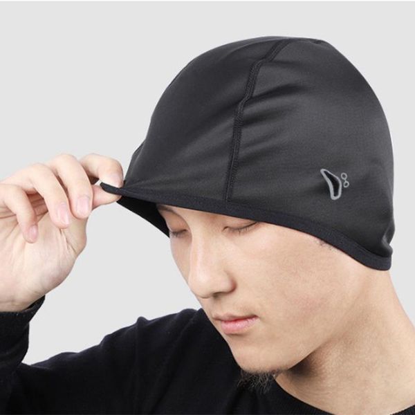 

windproof winter cycling caps thermal elastic bicycle warm helmet hats outdoor eaercise running motorcycle headwear, Black;white