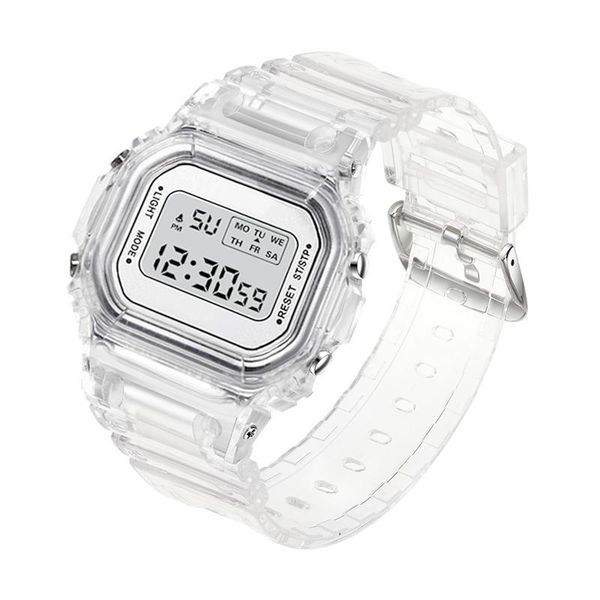 

wristwatches sport digitale uhr frauen manner quadrat gefuhrte silikon elektronische uhren relogio feminino digital reloj, Slivery;brown