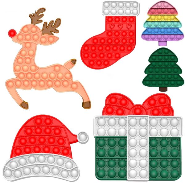 

flash deals 2021 christmas fidget toys push bubble game for adults kids anti-stress soft silicone sensory gifts reusable squeeze fingertip t