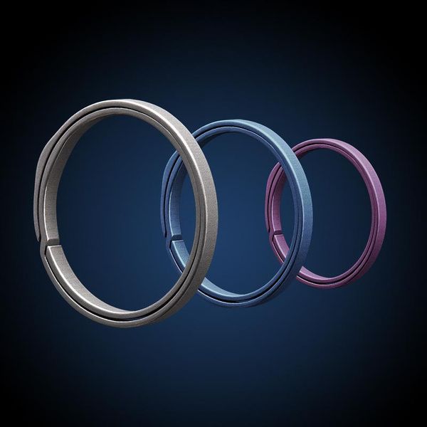 

keychains titanium alloy key chain ring 20mm 26mm 33mm, Silver
