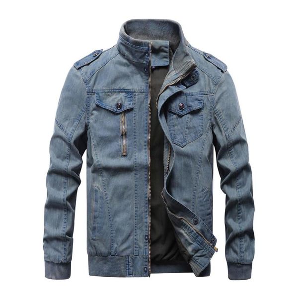 

men's jackets men tactical jacket spring autumn vintage demin military style motocycle biker and coat casual streetwear jeans, Black;brown