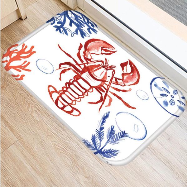 

cushion/decorative pillow lobster flannel non-slip mat can diy custom made picture logo home kitchen bathroom carpet decoration clean doorma