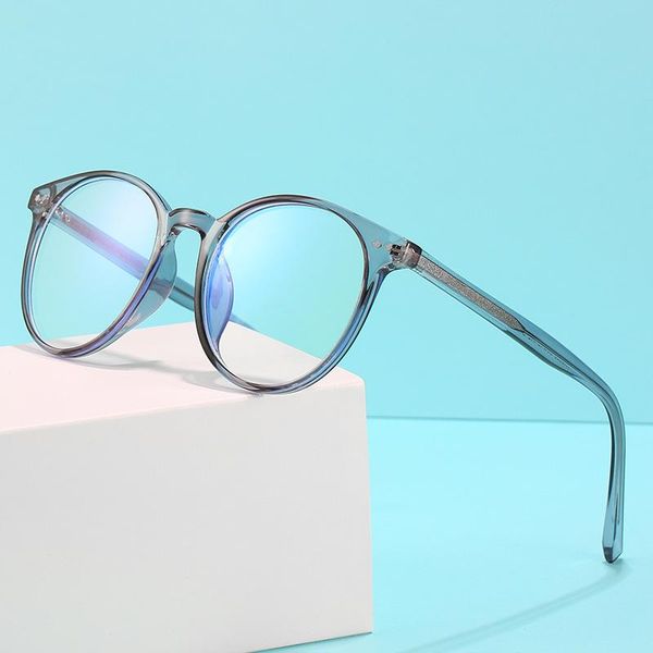 

fashion sunglasses frames 2021 transparent clear glasses women men vintage round frame optical myopia prescription eyeglasses eyewear gafas, Black