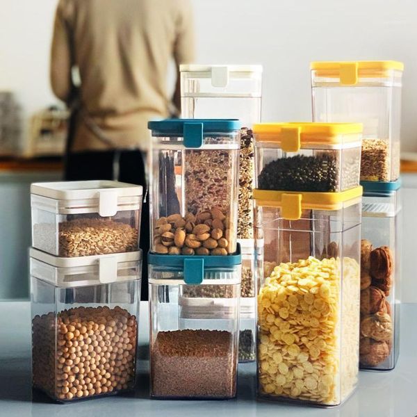 

storage bottles & jars multi capacity food container grains fruits fresh keeping sealed cover with filter crisper organizer for kitchen