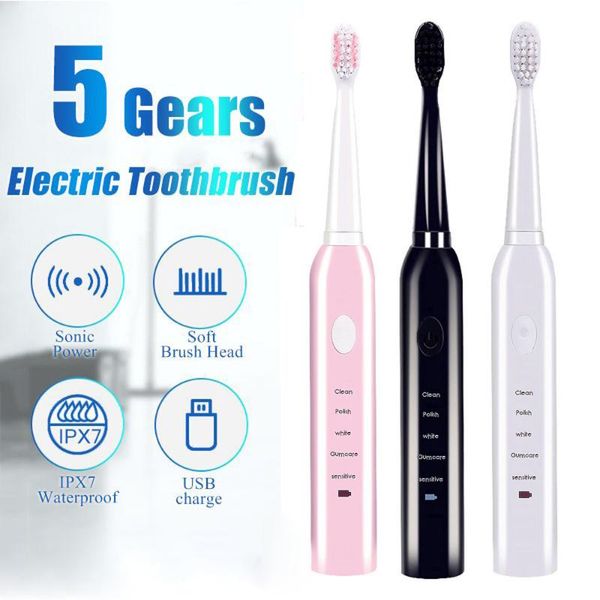 

smart electric toothbrush ultra sonic elektrische tandenborstel usb charge oplaadbare tand borstels wasbaar elektronische whitening tanden b