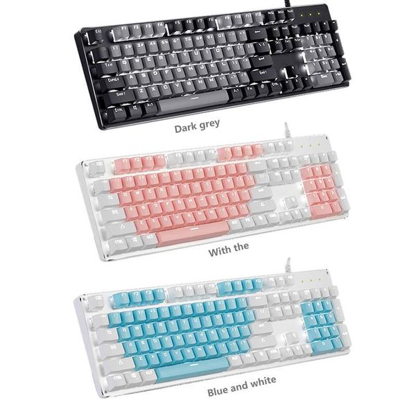 

wired keyboard office 104 keys mechanical gaming keyboards