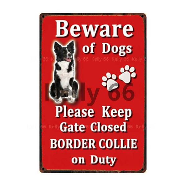 

pet beware of dogs bulldog border terrier tin poster metal sign home decor bar wall art painting 20*30 cm size dy108