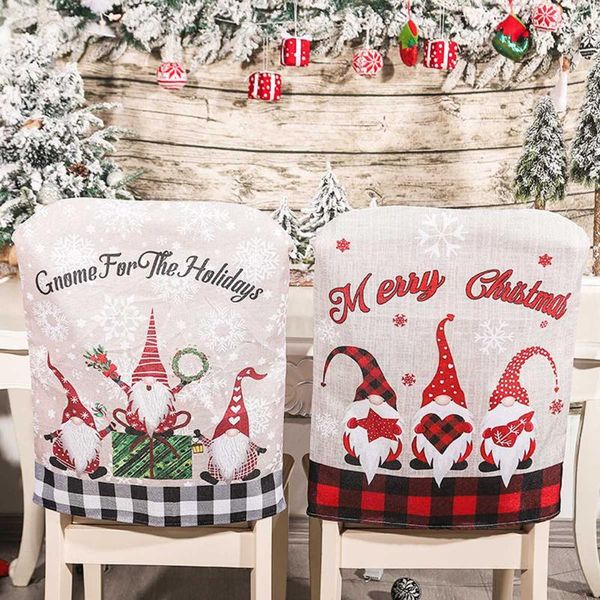 

chair covers cartoon christmas cover santa cluas 2021 merry decors for home xmas ornament navidad product noel happy year