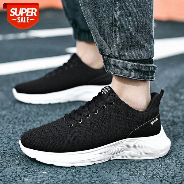

large size men's sports shoes spring lightweight flying woven running trendy fashion casual #rn3k