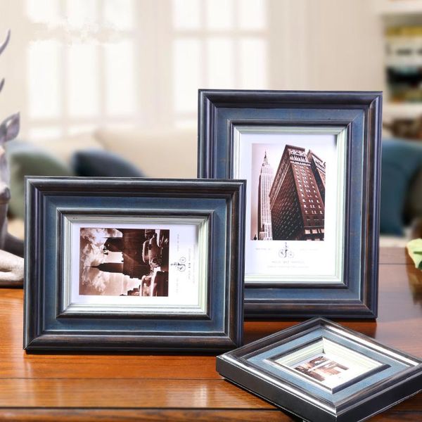 

frames and mouldings romantic classtic blue home art crafts decor po frame 1pcs quality wooden picture for pictures