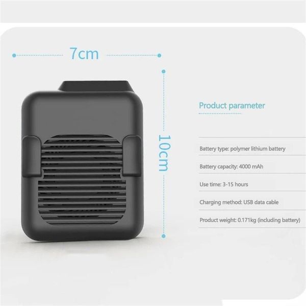 

hanging waist leafless mini handheld fan neck powerful electric fans